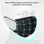 500Pcs Black Medical Disposable Face Mask 3-Ply Protection - Image 3