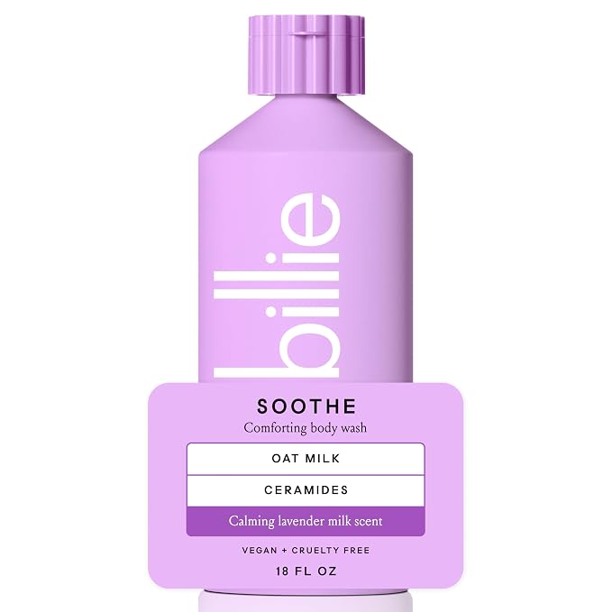 Billie Soothe Comforting Womens Body Wash, 18 fl oz, Calming Lavender Milk Scent by TheAward-WinningRazor