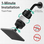 Cobbe High Pressure Filtered Shower Head Combo, Rain Shower Head - Image 9