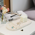 Koville Marble Tray for Bathroom Countertop, Stone Tray for Kitchen, Decorative - Image 6