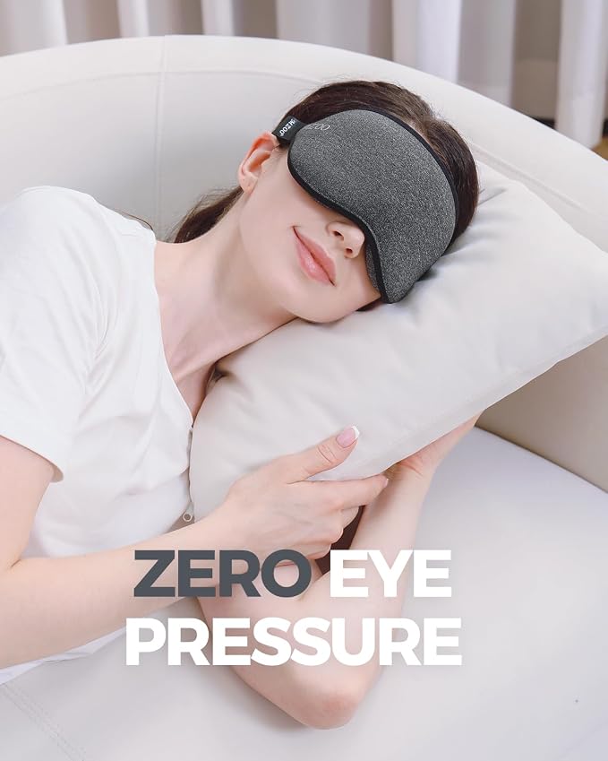 MZOO Luxury Sleep Mask for Back, Side Sleeper, Complete Light Blocking Sleeping - Image 4