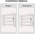 Towel Warmer with Built-in Timer Bathroom Wall Mounted Bath Towel Heater - Image 2