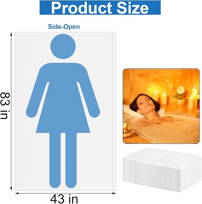 Okllen 100 Pack Disposable Plastic Sheeting - Image 3