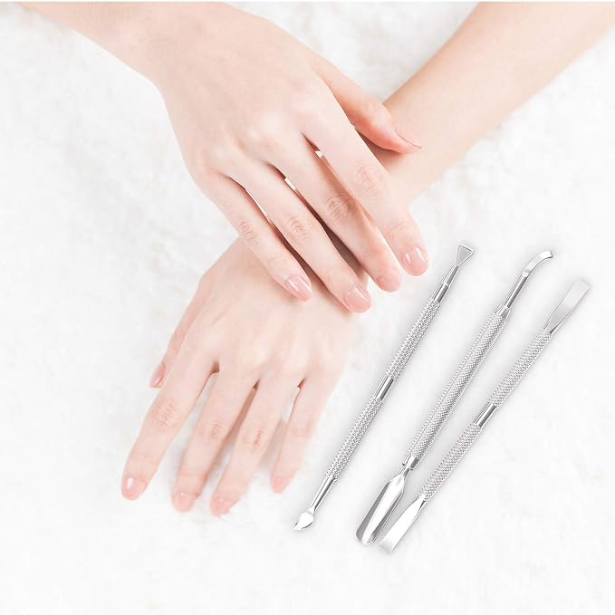 Cuticle Pusher Acetone/Gel/Nail Polish Remover Stainless Steel Professional - Image 3