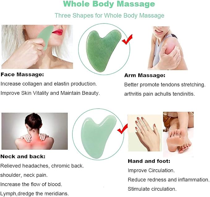 Ditind Gua Sha, Jade Stone Gua Sha Massage Tool, Guasha Tool - Image 6