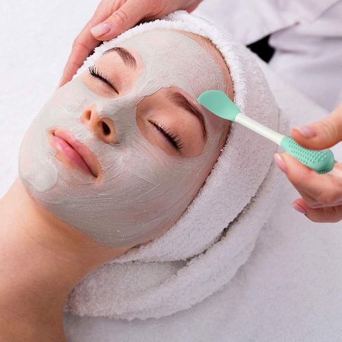 Silicone Brushes, Double-Ended Silicone Face Mask Brush, Facial Cleansing Brush - Image 5