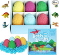 KAV Dinosaur Egg Bath Bombs for Kids – 6pc Fizzy Dino Bath Bomb Gift Set by KAV