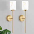Gold Wall Sconces Set of 2 by Mieloxiy