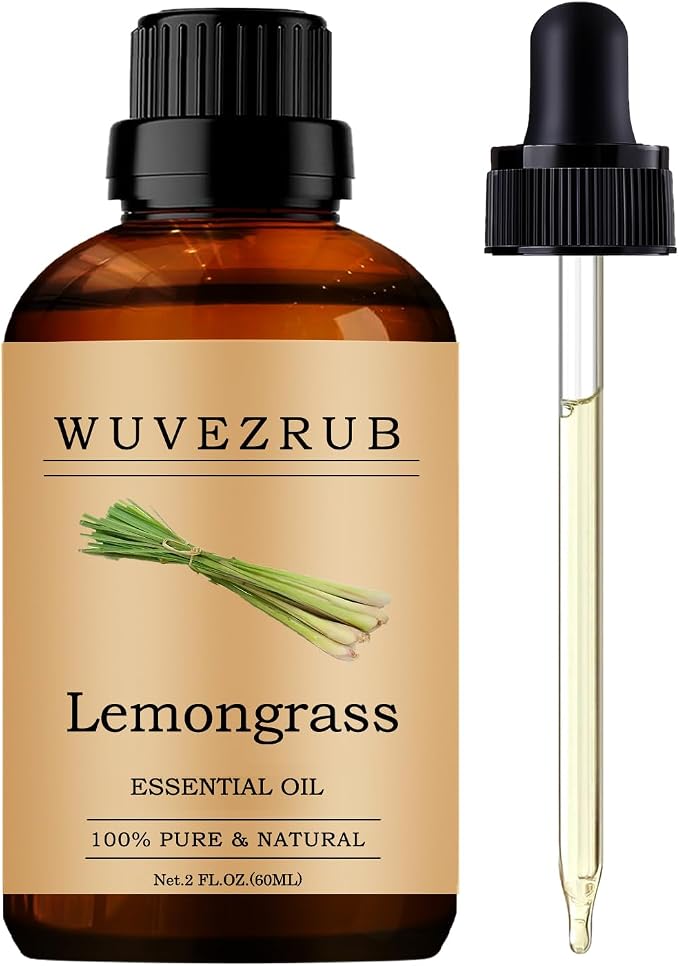 Lemongrass Essential Oil - 60ML Pure and Natural by WUVEZRUB
