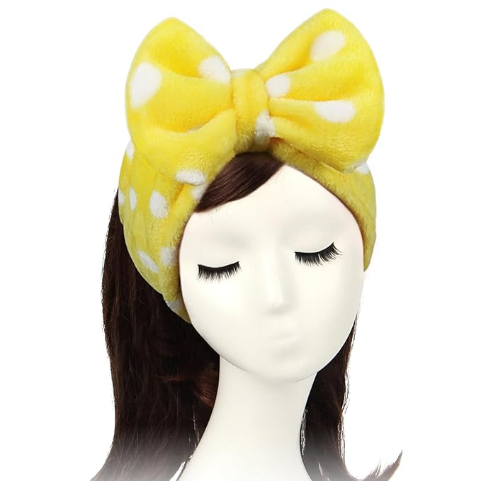 Shintop Sweet Super Soft Caroset Polka Dots Wash Cosmetic Headband Hairlace by Shintop