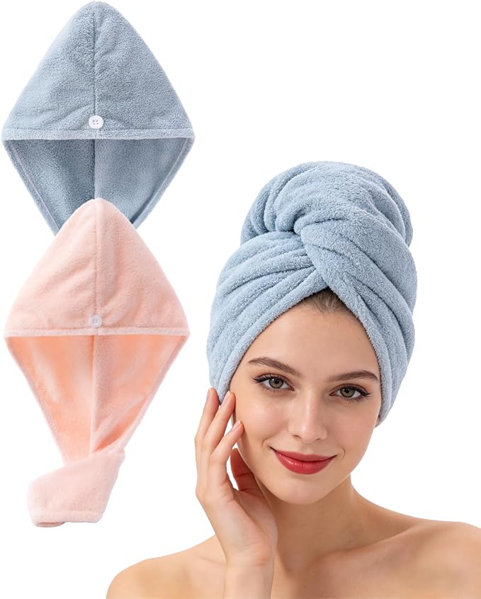 Lumimi Bath Pre Dry Hair Towel 2 Pack by Lumimi