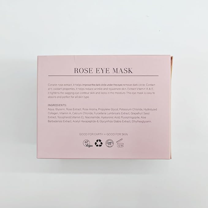 PEAUAMIE Under Eye Patchs Rose Eye Mask - Image 9