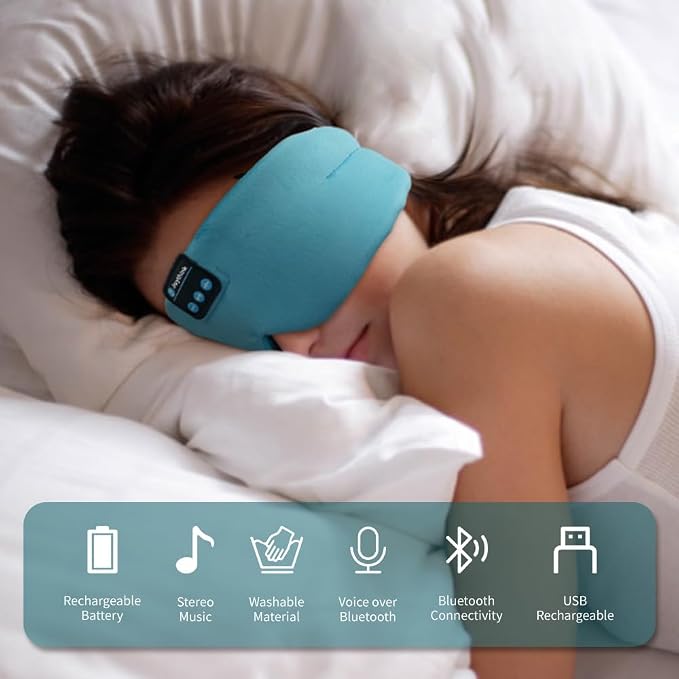 Joythink Sleep Headphones Bluetooth Sleep Mask Silk Kids Children Wireless - Image 3