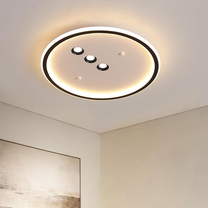 Shine LUEST Modern Round LED Flush Mount Ceiling Light by ShineLUEST