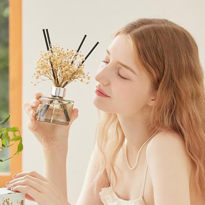 COCODOR Preserved Flower Reed Diffuser/Freesia&Pear/6.7oz/1Pack / Home - Image 7