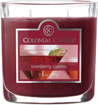 Colonial Candle Cranberry Cosmo Scented Jar Candle, 2 Wick, 3.5 oz, Mottled Wax by ColonialCandle