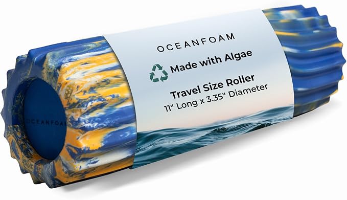 Oceanfoam Ripple Travel Foam Roller Firm Mini Foam Roller by Oceanfoam