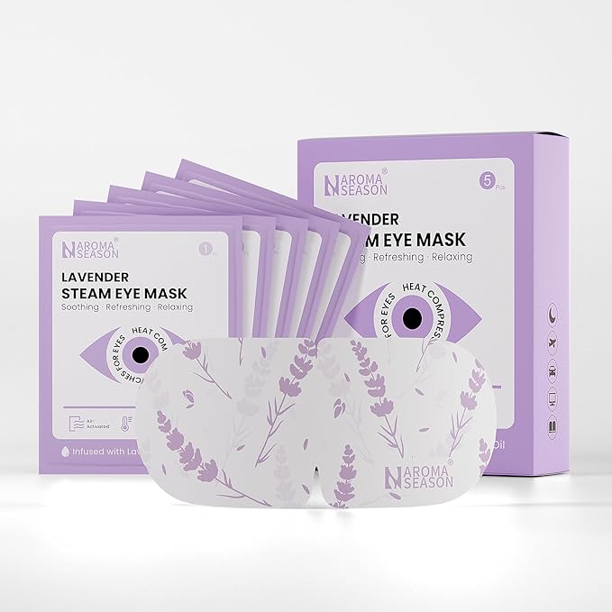 Aroma Season Steam Eye Mask, 5 Packs Unscented Self Heating Heated Eye Mask by AromaSeason