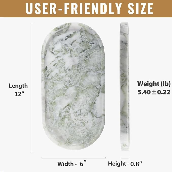 Koville African Natural Marble Tray, Catchall Tray - Image 2
