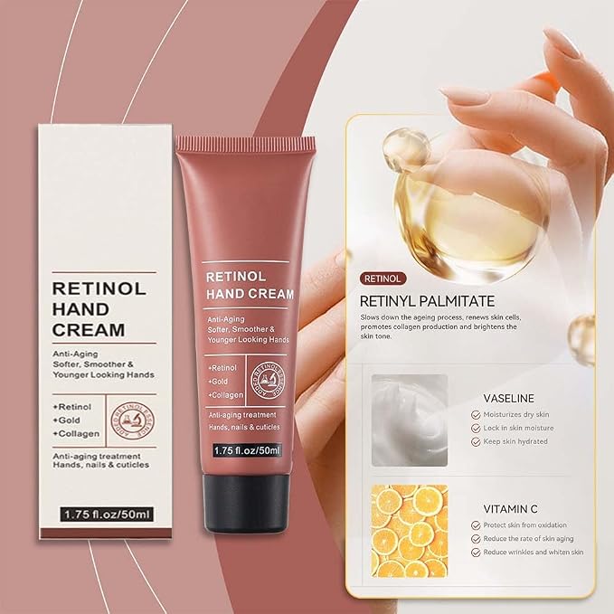 Retinol Hand Cream Anti Aging, Enriched - Image 3