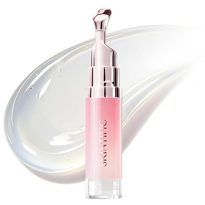 SKINTIFIC Peptide Brightening Lip Serum, Hydrating & Plumping Tinted Lip Gloss by SKINTIFIC