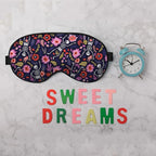 Dancing Skeletons Eye Mask Sleeping Mask Garden Flower Leaves Dead Halloween - Image 6