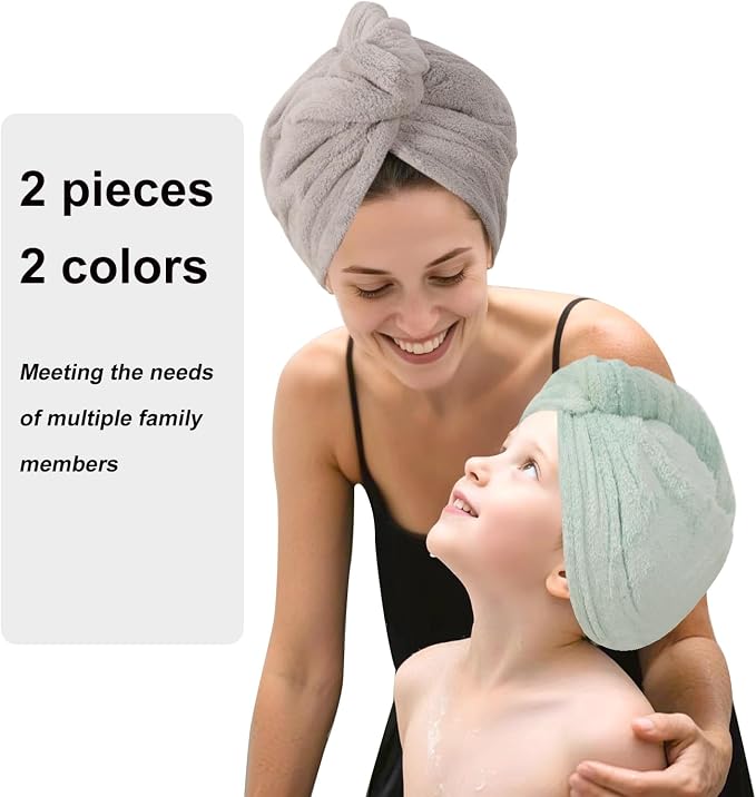 Microfiber Hair Drying Towel Wrap - Image 7
