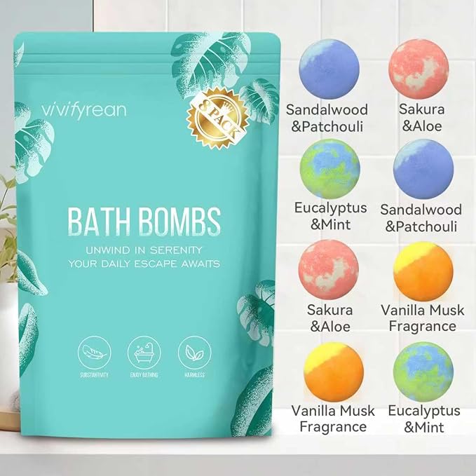 Bath Bombs, Bath Bombs for Women and Girls, Mothers day Birthday Gift, Relax - Image 2