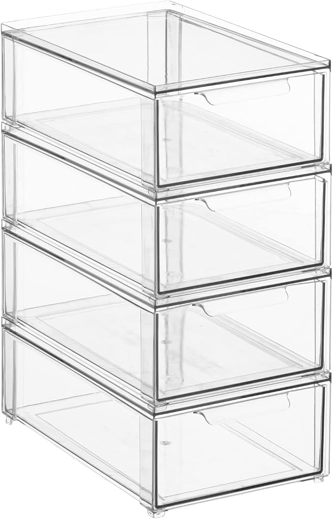 mDesign Plastic Stackable Bathroom Storage Organizer Bin - Image 9