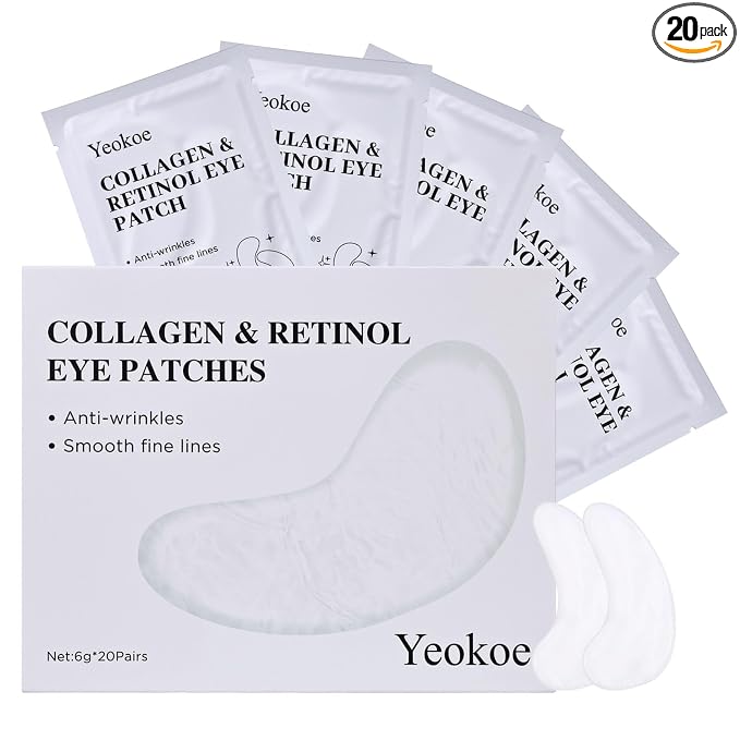 Yeokoe Under Eye Patches for Dark Circles, Puffy Eyes, 20 Pairs Face Masks by YEOKOE