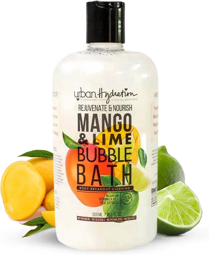 Urban Hydration Mango & Lime Bubble Bath, Foaming Bath Soak by UrbanHydration