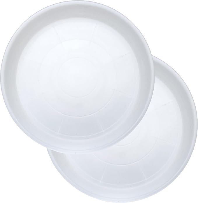 2 Pack of 25 26 inch Extra Large Clear Plant Saucer, Extra Deep 4.2" Tray by Unknown