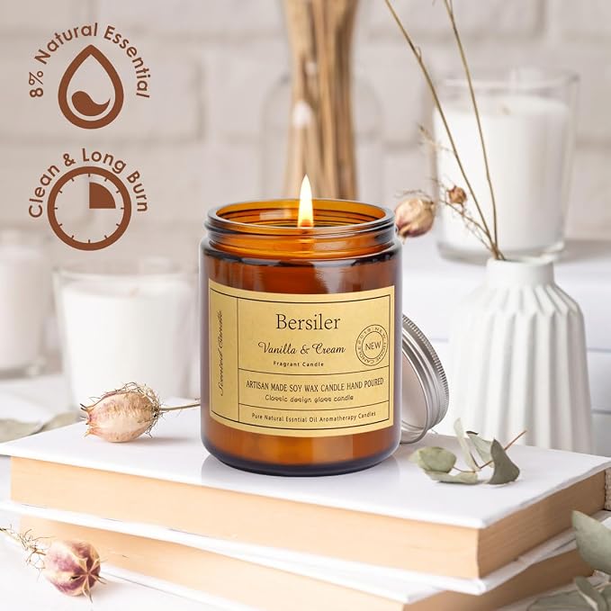 Vanilla Cream Scented Candles, Candles - Image 3