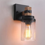 1-Light Rustic Wall Sconces Farmhouse Bathroom Light Fixtures Over Mirror by ZSMIHDOH