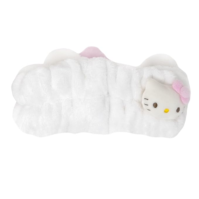 The Crème Shop Plush Spa Headband w/Hello Kitty's Signature Bow, Spa Headband by TheCr%C3%A8meShop