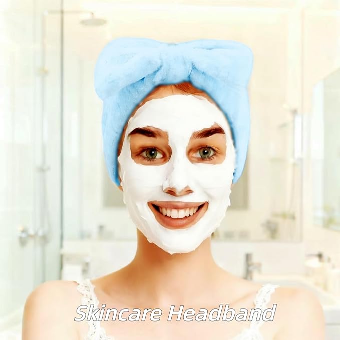 7 Pcs Spa Set, Facial Headband and Wristband Set, Skincare Accessories - Image 4