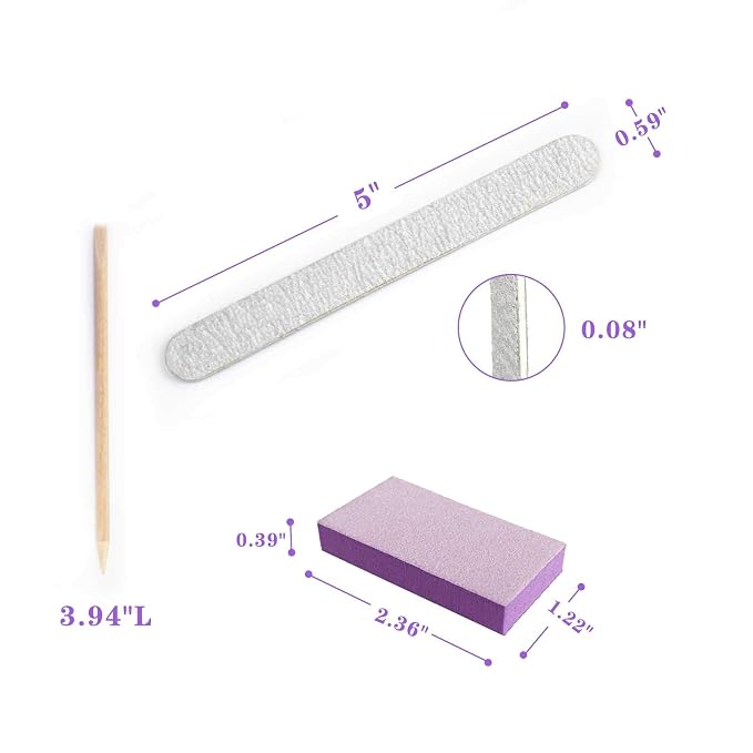 Professional Disposable Manicure Kit Basics 3 Piece Nail Kit, Wood Nail File - Image 4