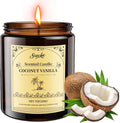 Coconut Vanilla Scented Candles, 7oz Soy Wax Candle, Long Lasting Aromatherapy by SVECKE