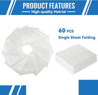 Teling 60 Pcs 60 Pcs Disposable Sauna Blanket Liners, 47x83 Inch Plastic Sheets - Image 3