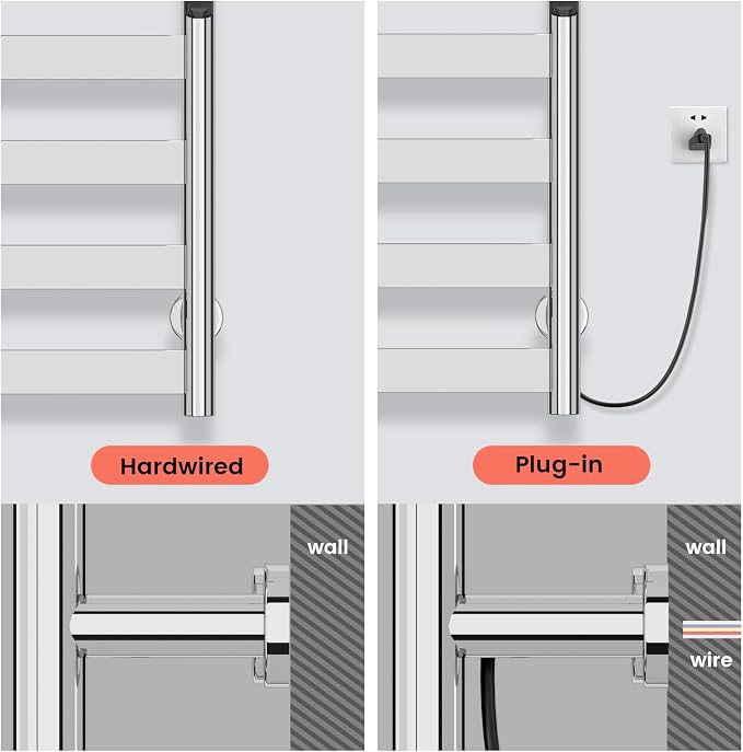 Towel Warmer, 304 Stainless Steel Towel Warmer Rack - Image 7