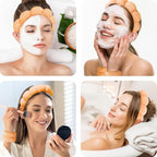 Spa Headbands for Washing Face Wristband Set Sponge Makeup Skincare Headband - Image 3