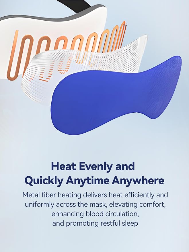 Heated Eye Mask for Dry Eyes, Silk Sleep Mask - Image 4
