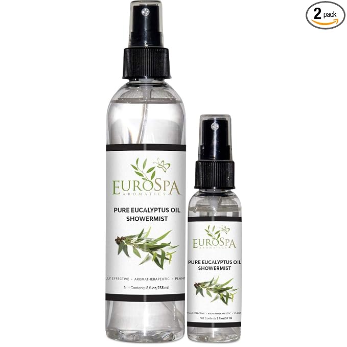 EuroSpa Aromatics Pure Eucalyptus Oil ShowerMist and Steam Room Spray, by EuroSpa+Aromatics