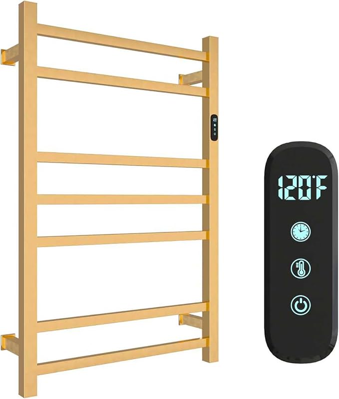 7 Bars Luxury Towel Warmers Wall Mounted Heated Towel Rack, Towel Warmer Rack by WMHYLYH