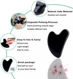 Ditind Gua Sha Facial Tools, Natural Jade Guasha Tool - Image 3