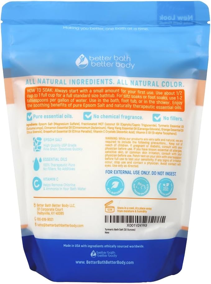 Turmeric Bath Salt 32 Oz Epsom Salt - Image 2