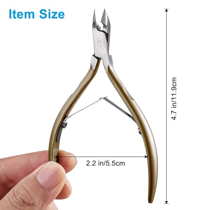 Cuticle Nippers 3/4 Cuticle Trimmer Clippers Stainless Steel Scissors Extremely - Image 6