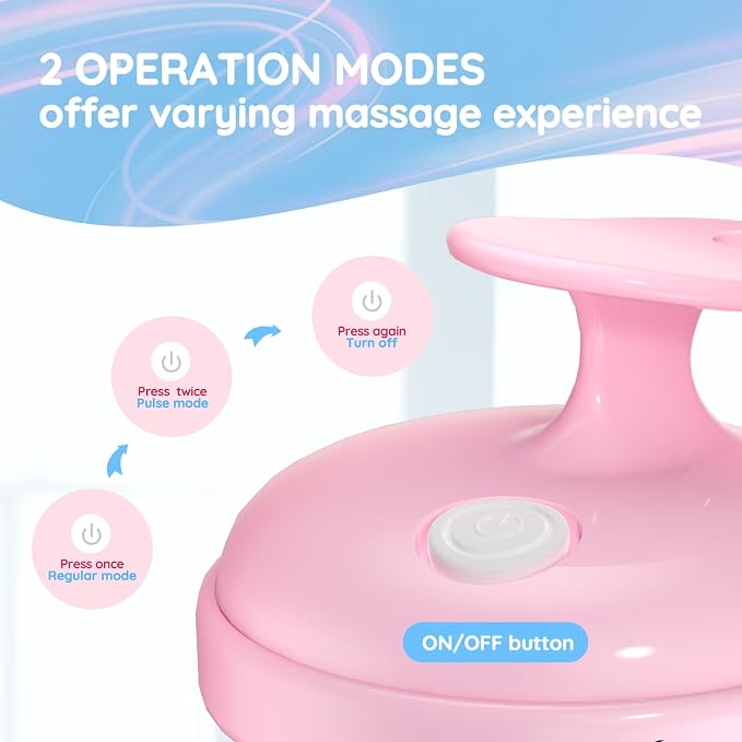 Electric Cordless Hair Scalp Massager, Portable Head Scratching Scrubber - Image 4