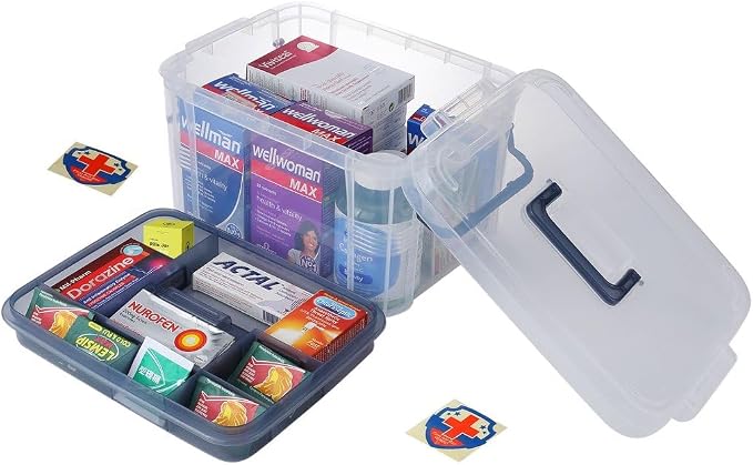HEY FOLY 15qt Blue Medicine Organizer Storage Box by HeyFoly