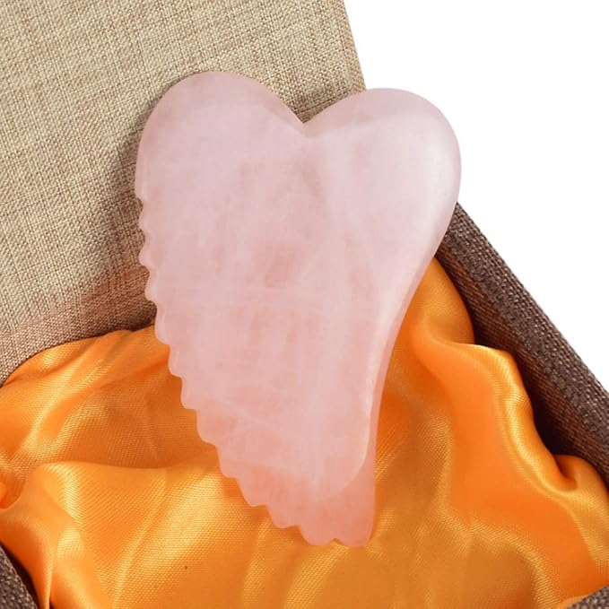 Rose Quartz Gua Sha Comb Massage Tool - Image 8